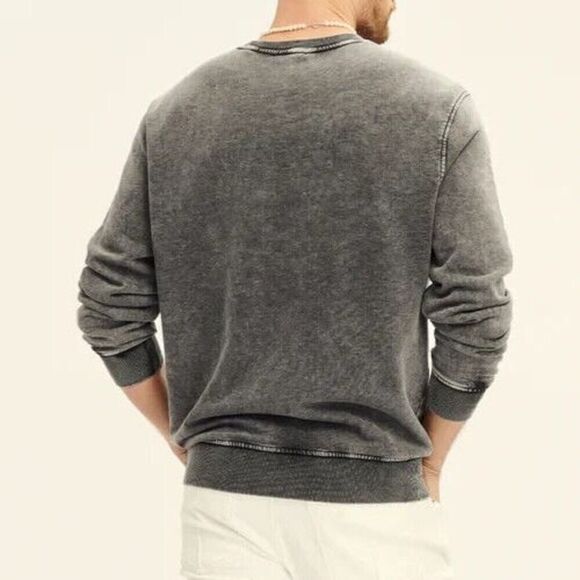 SER.O.YA SR03 Men Sz XS Vintage Black Issac Crew Neck Oversized Sweatshirt - Picture 10 of 10